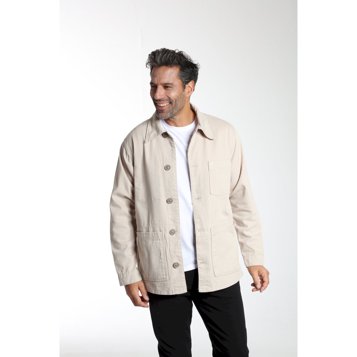 Veste en coton regular JULES beige, GENTLEMAN FARMER