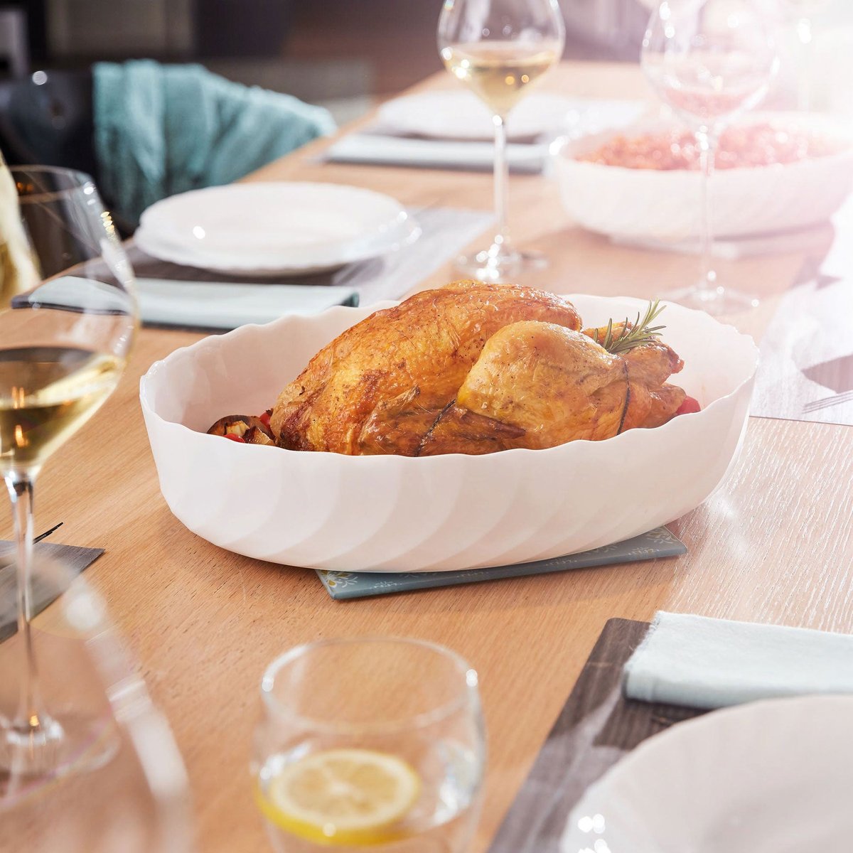 Plat à four ovale 36cm -SMART CUISINE TRIANON blanc, LUMINARC