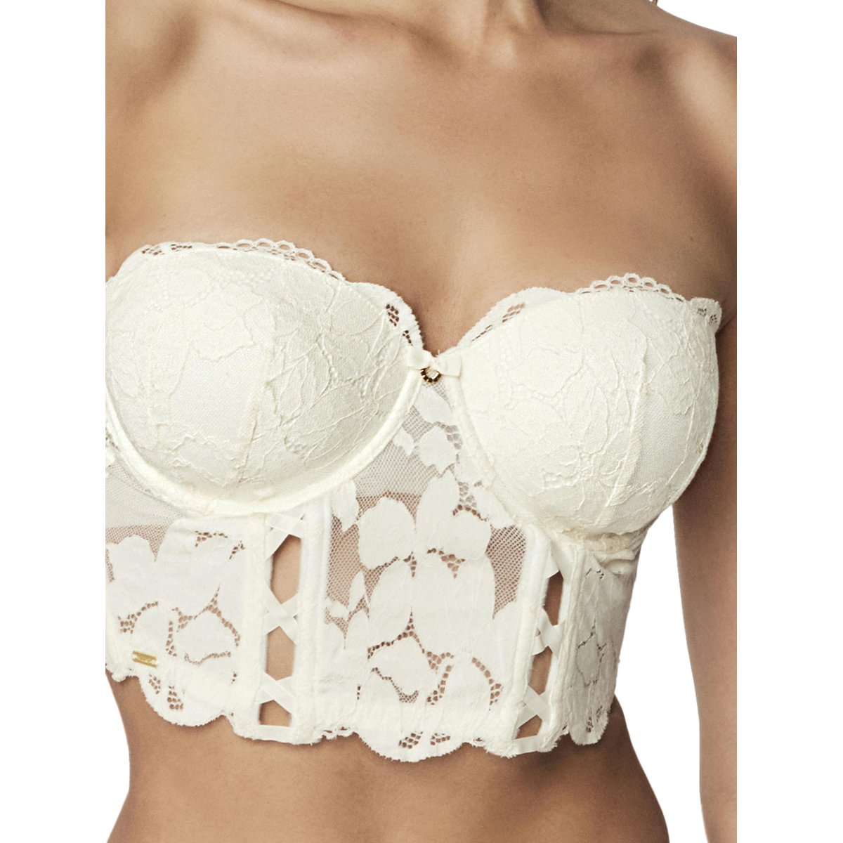 Soutien-gorge bustier balconnet FEDERICA MARIAGE ivoire, SELMARK