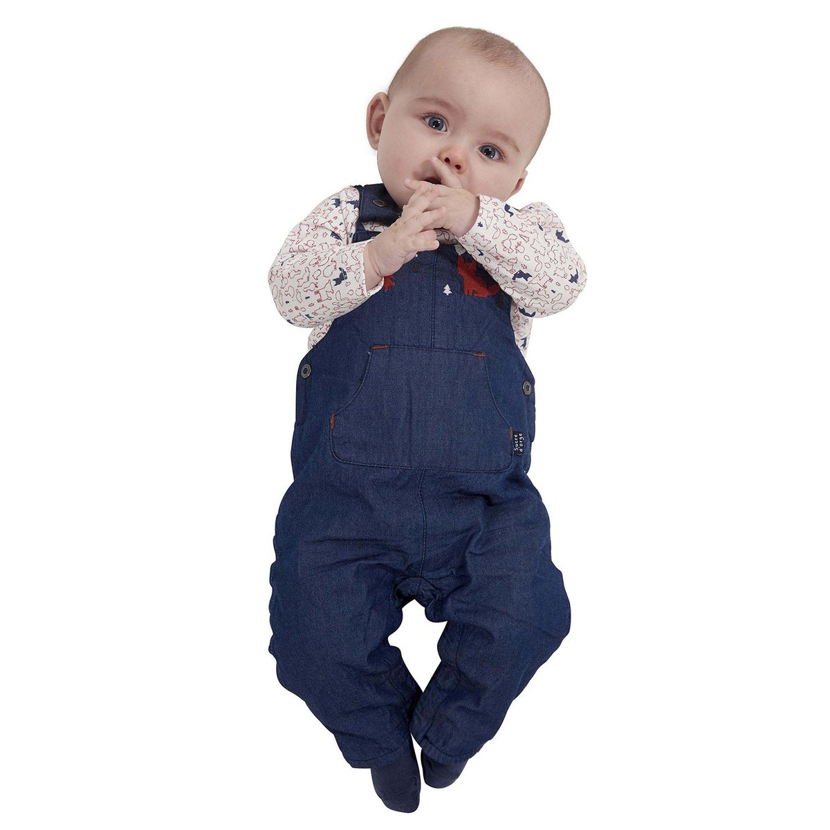 T shirt + salopette darius bleu, SUCRE D'ORGE