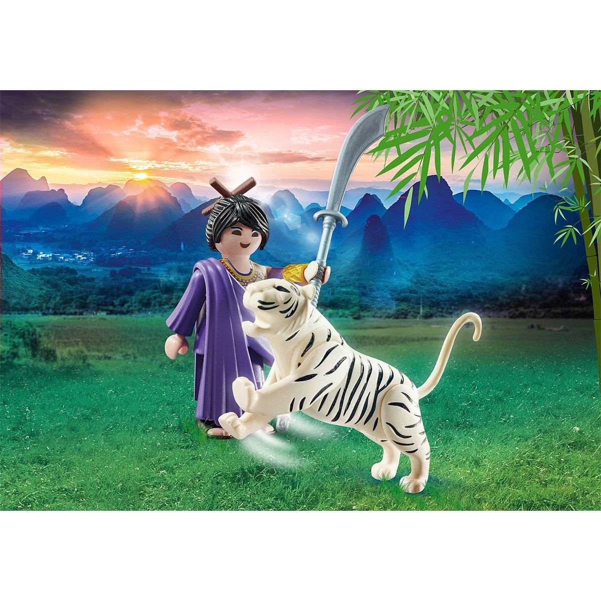 Special Plus Combattante ninja et tigre multicolore, PLAYMOBIL