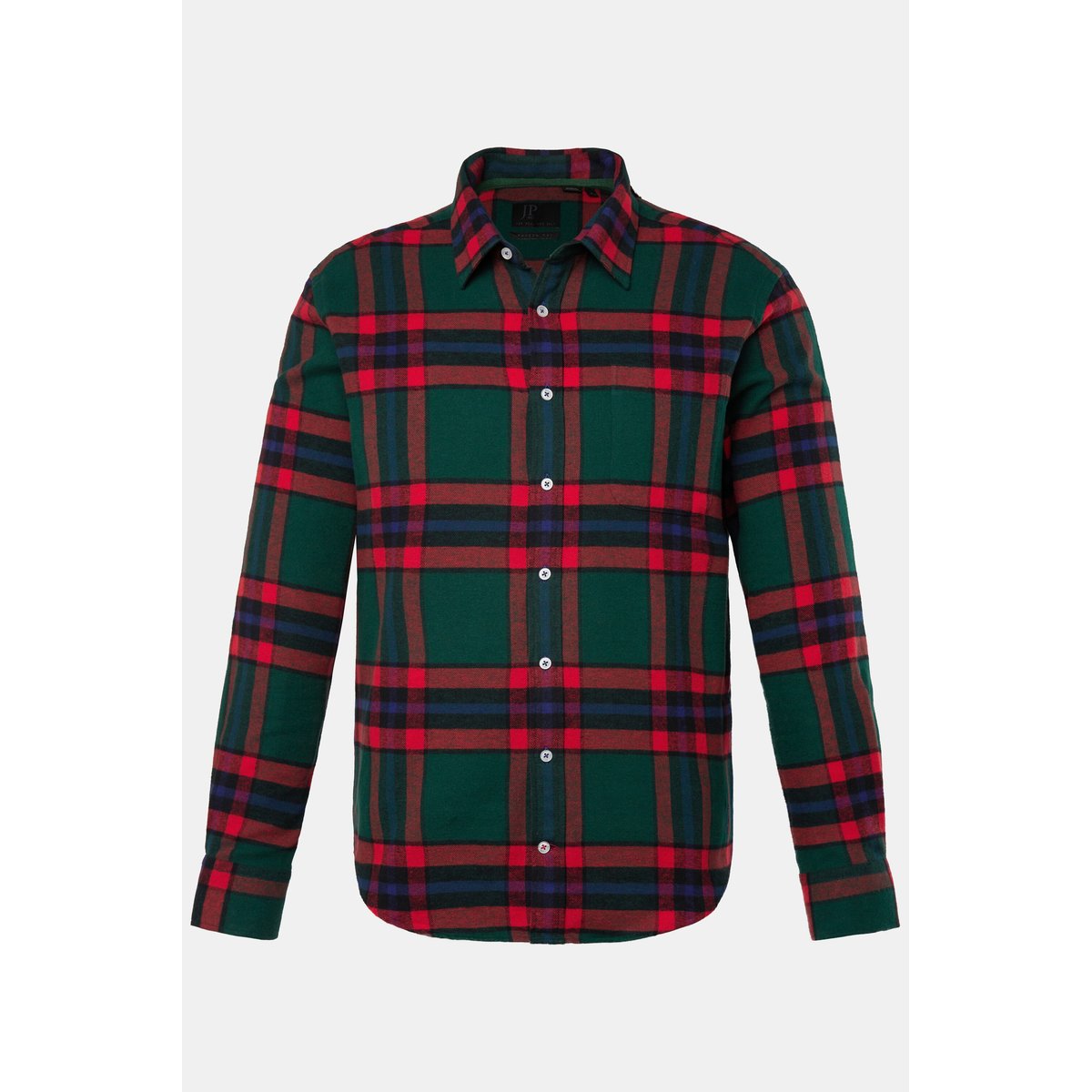 Chemise en flanelle à carreaux vert bouteille, JP1880