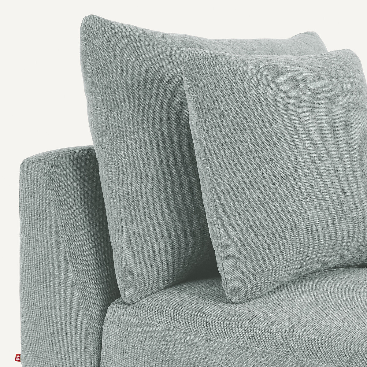 Ecksofa aus geflochtenem Polyester, MODERNISTE, Design Emmanuel Gallina aquamarin, AM.PM X EMMANUEL GALLINA