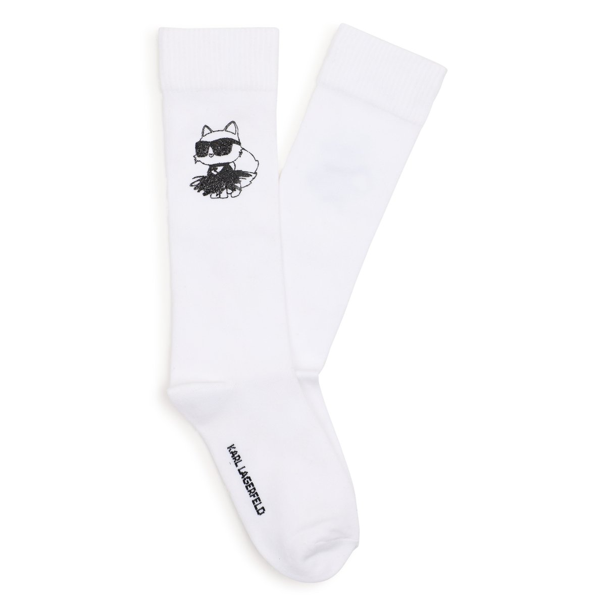 Chaussettes mi-haute blanc, KARL LAGERFELD KIDS