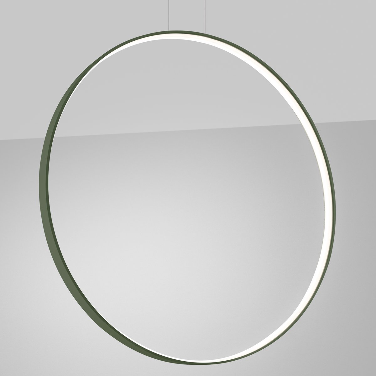 Suspension Aluminium Vert Olive LED 1 Rio vert olive, EDEN