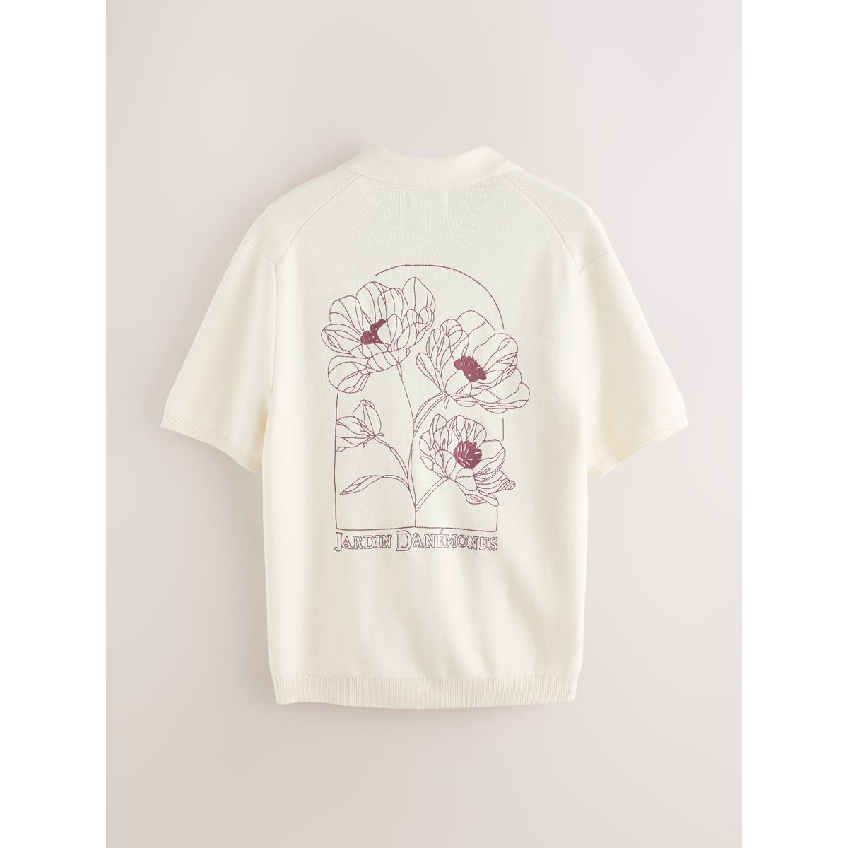 Chemise standard en maille à motif floral blanc écru, NEXT