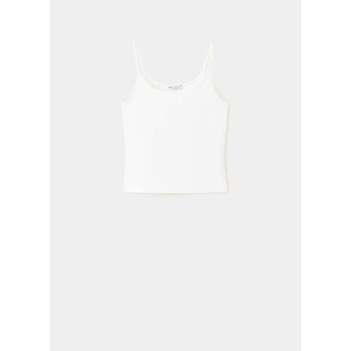 Top ajusté bretelles fines blanc cassé, MANGO TEEN