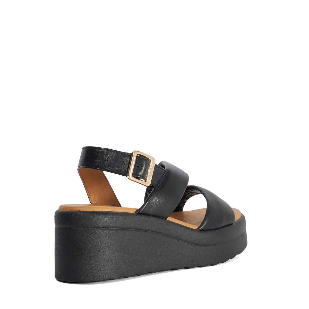 Sandales compensées en cuir - KARING black-leather, DUNE LONDON