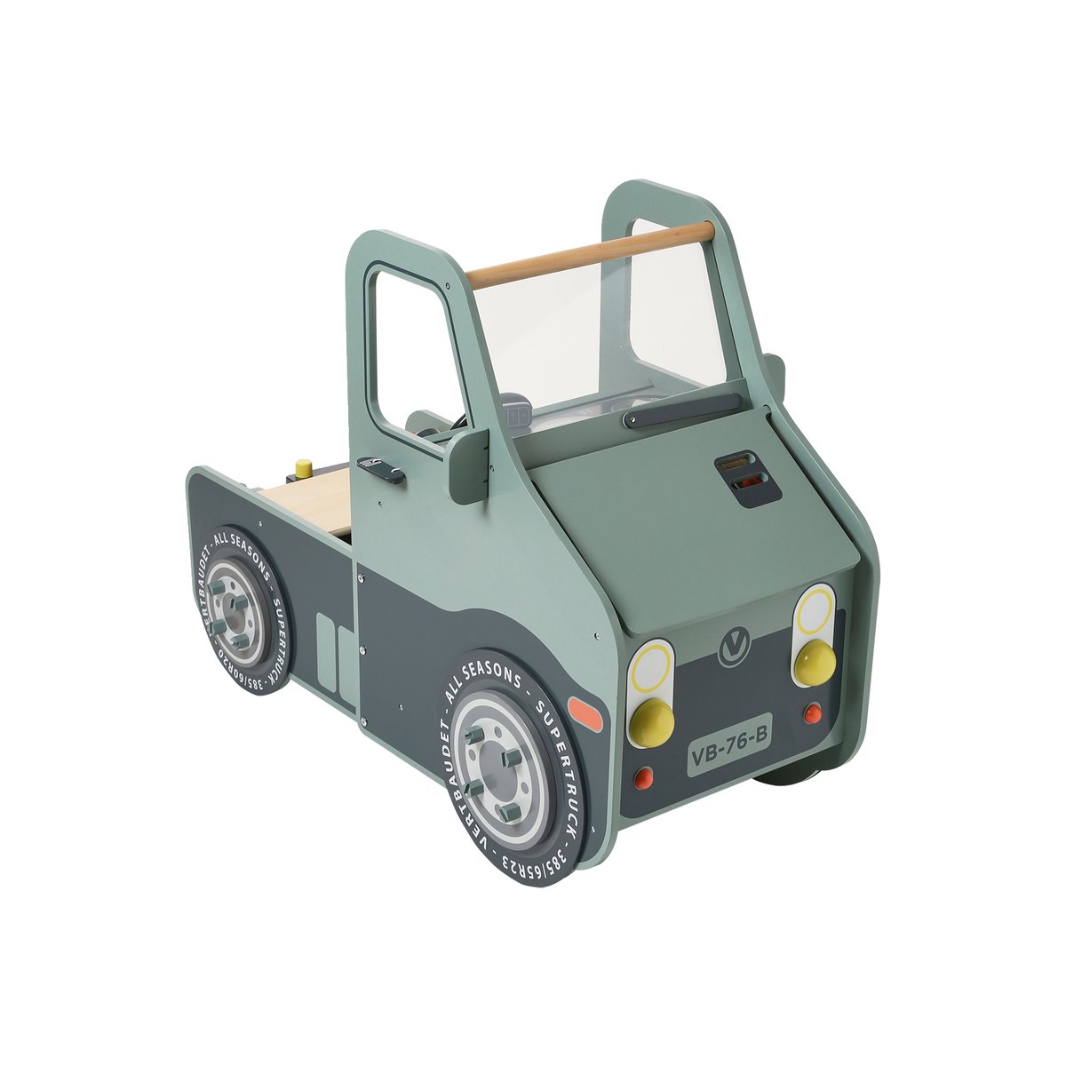 Ma voiture à réparer en bois FSC® beige, VERTBAUDET