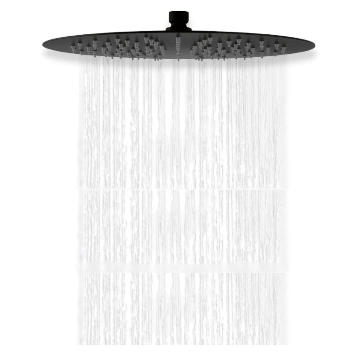 Tête de douche ronde en ABS noire NERA noir, MOB IN
