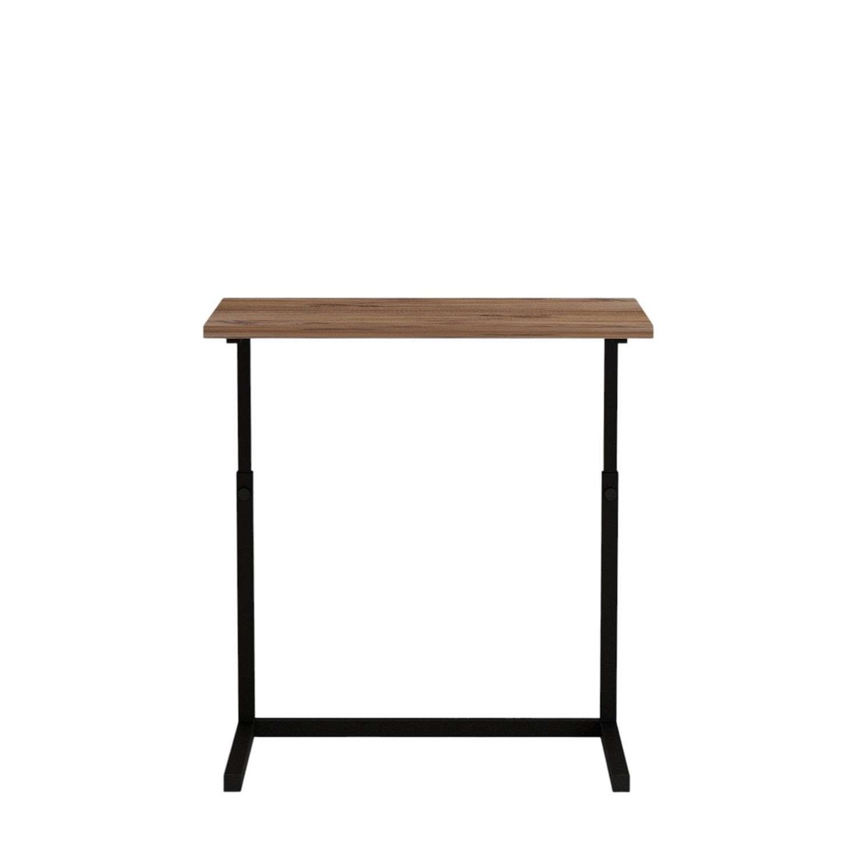 Bureau d'appoint réglable en hauteur effet bois et métal CAPRI marron, TOILINUX