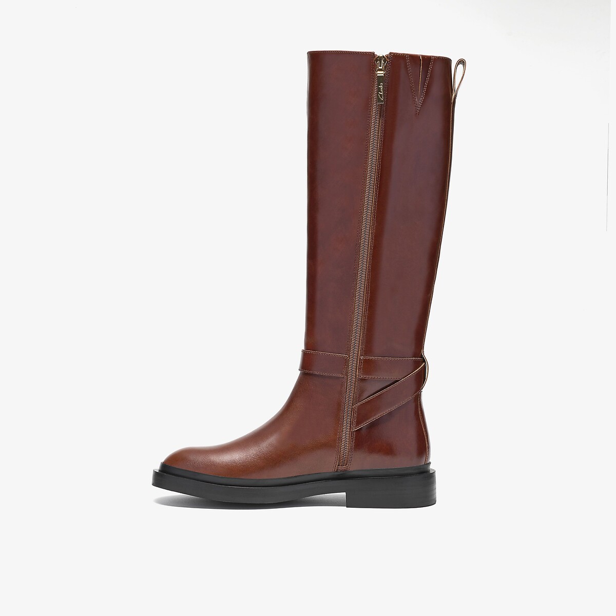 Previa Bit Leather Riding Boots dark brown, CLARKS