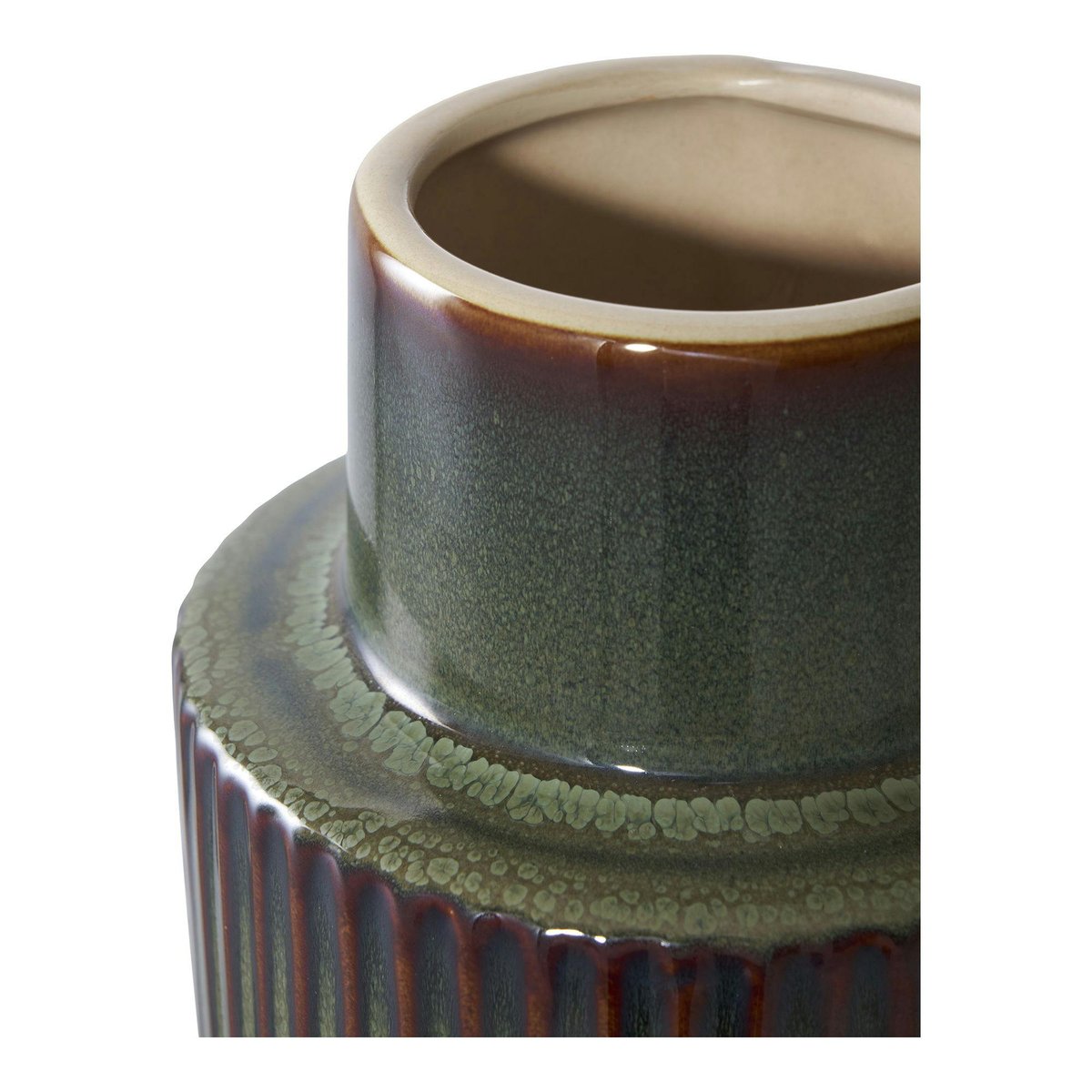 Vase vintage marron et vert vert, PIER IMPORT