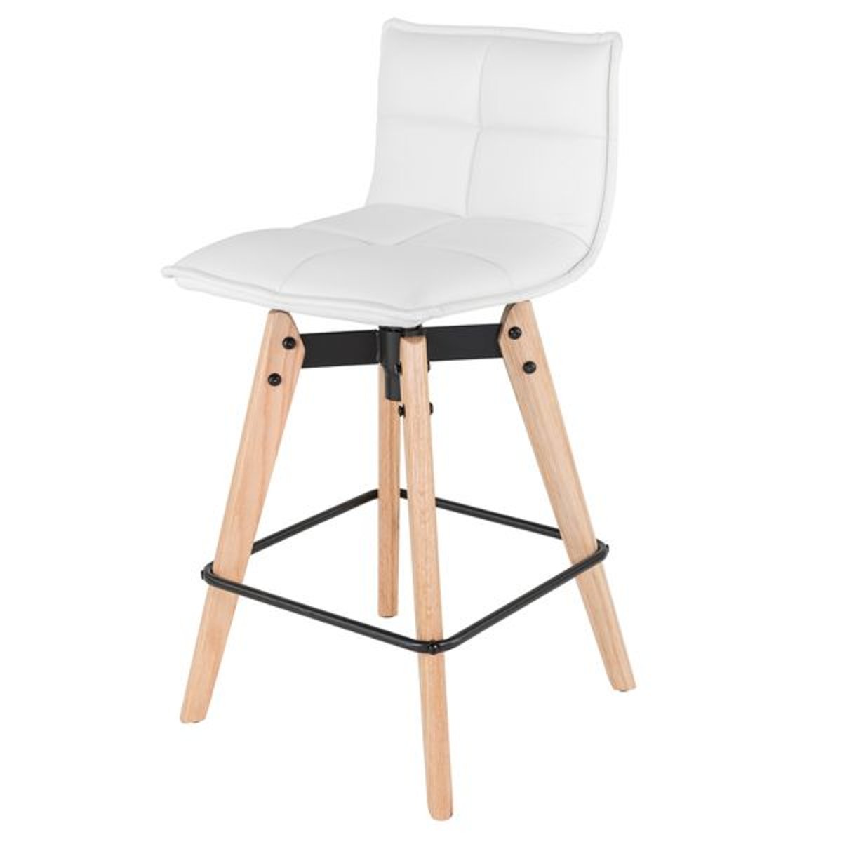 Chaise snack  pieds chêne - agathe blanc, ZAGO