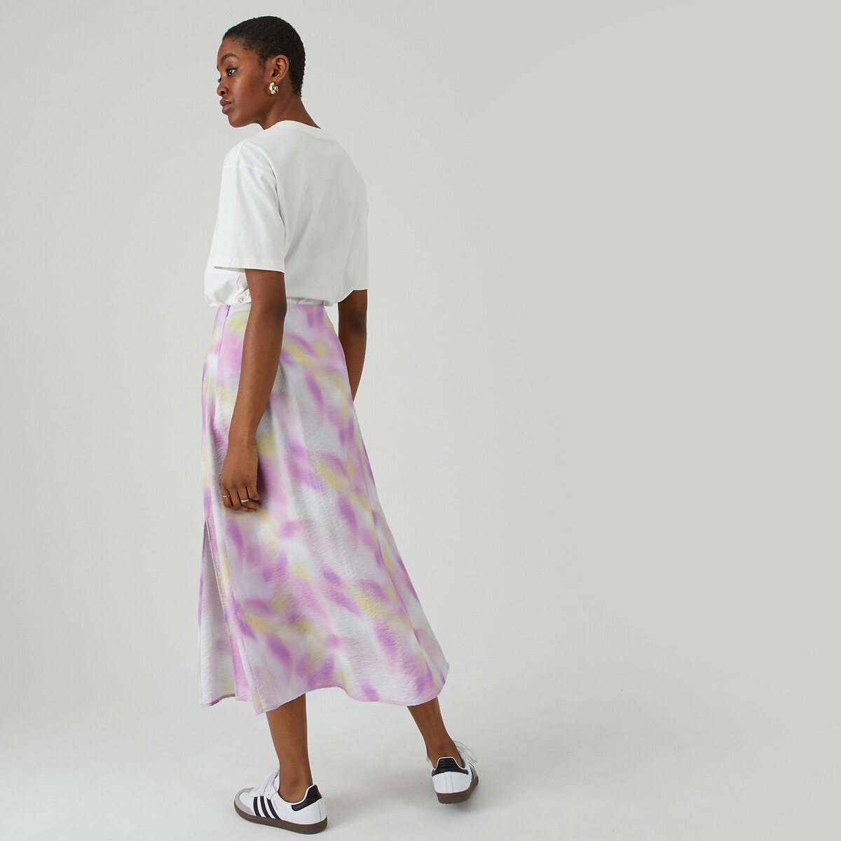 Jupe imprimé tie and dye, longueur midi imprimé tie and dye, LA REDOUTE COLLECTIONS