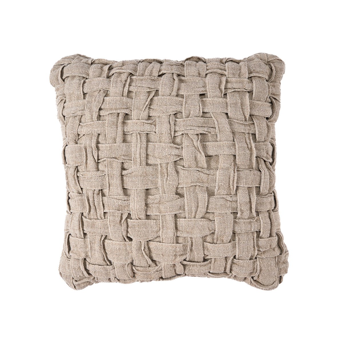 Housse de coussin en lin LINEN CROSIER beige sable, BAZAR BIZAR