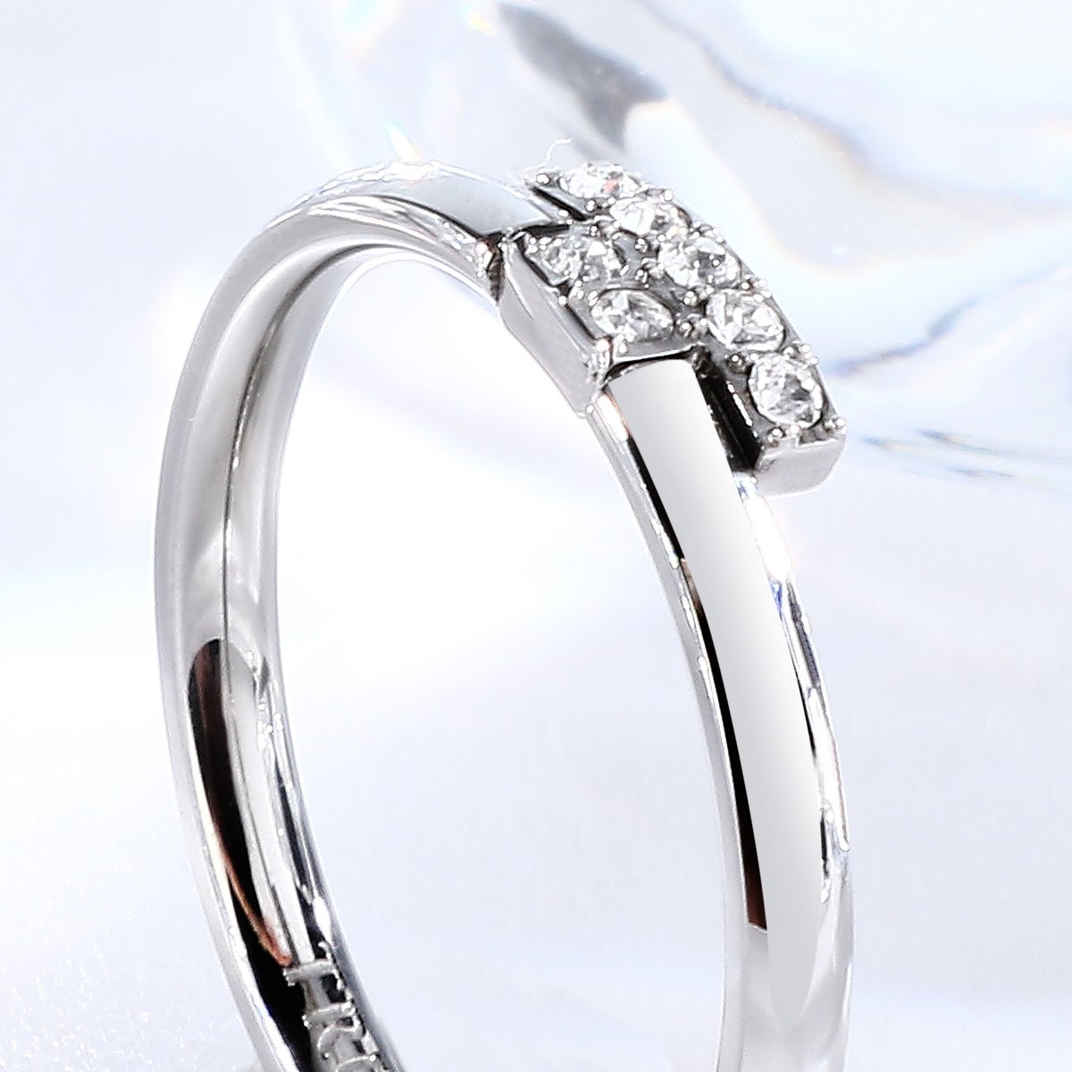 Bague T-LOGO acier inoxydable, TRUSSARDI