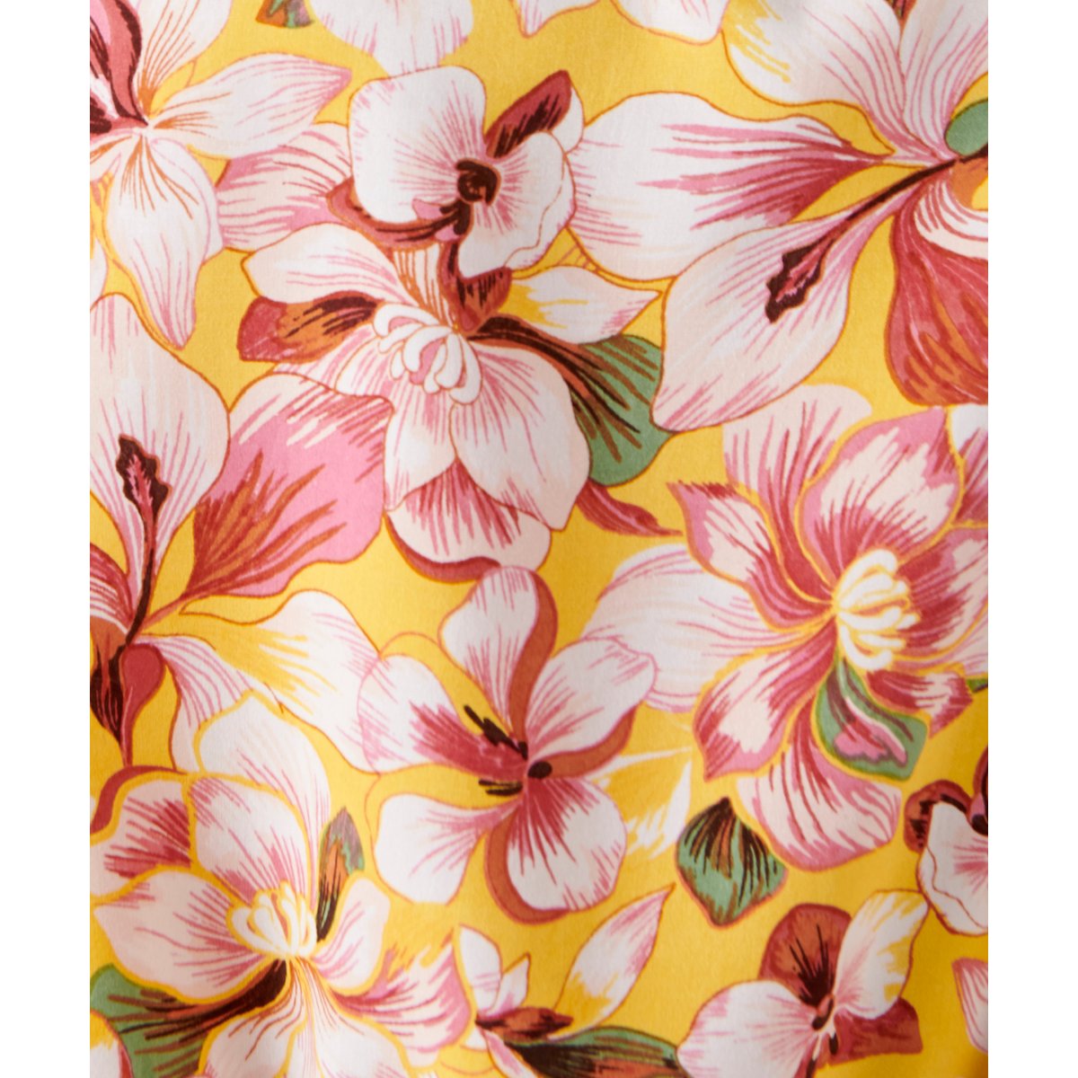 Blouse fleurie à volants jaune fleuri, DAMART