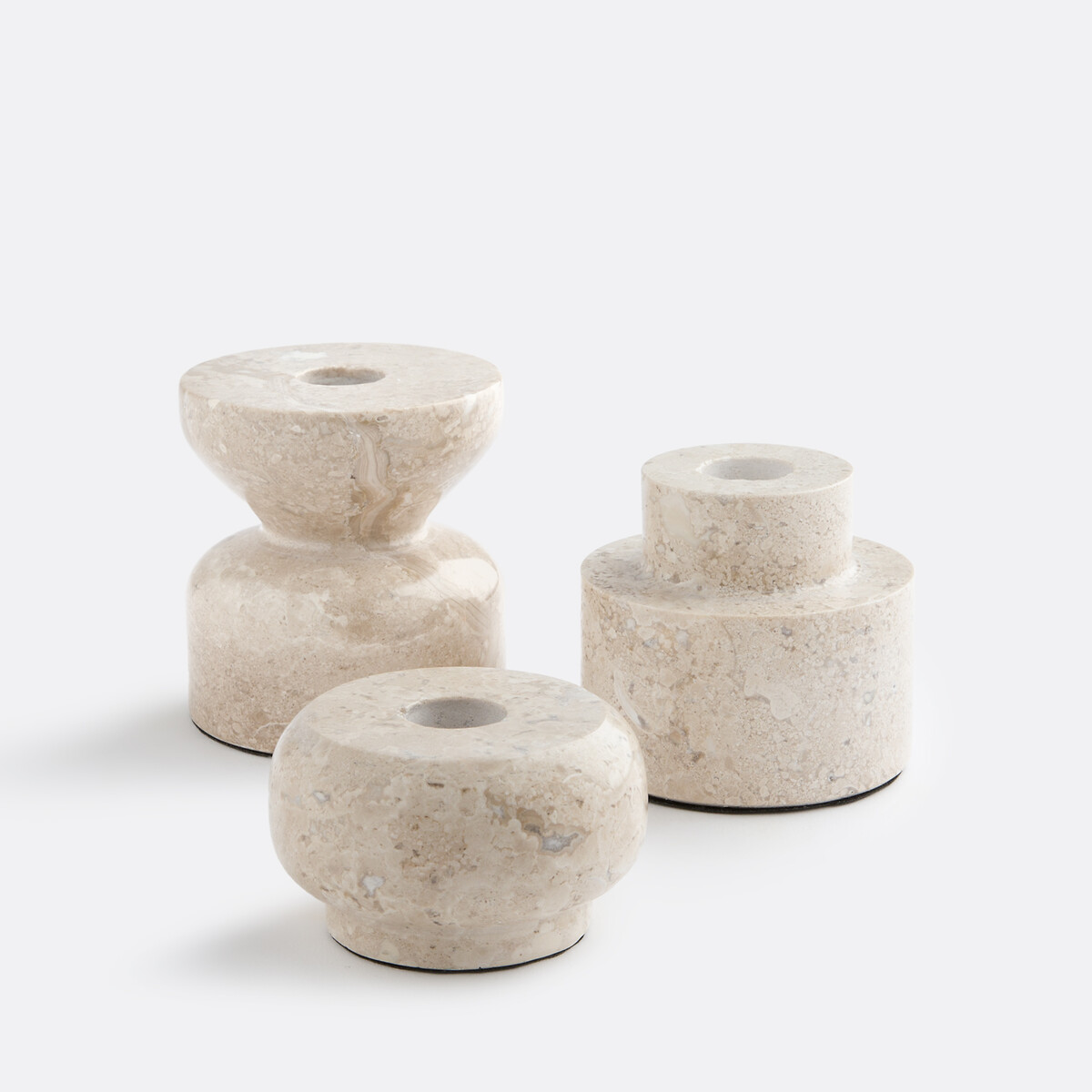 Candelabro de travertino Altura 7 cm, Ghama travertin, LA REDOUTE INTERIEURS