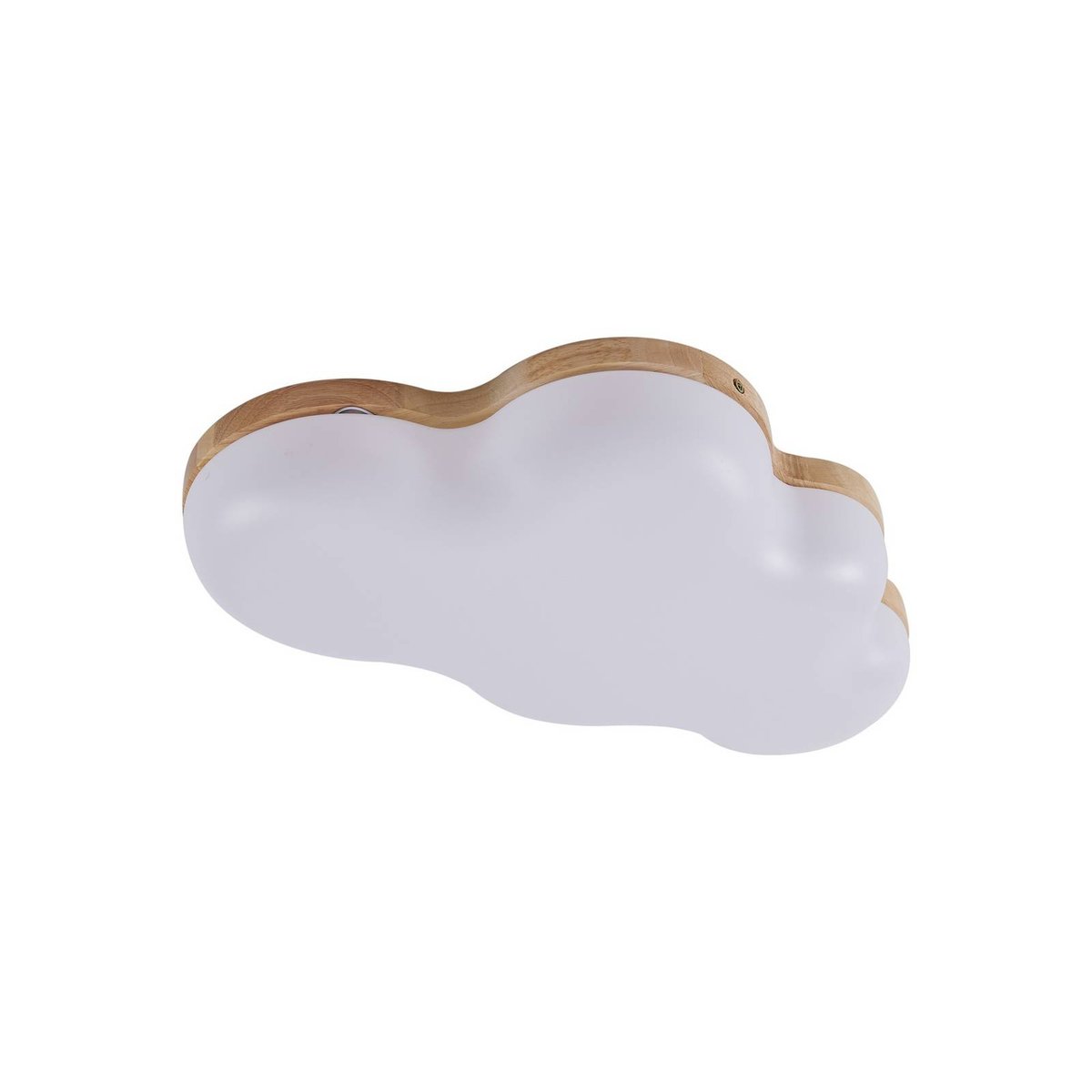 Plafonnier moderneLED, Pilvi blanc, bois clair, LINDBY