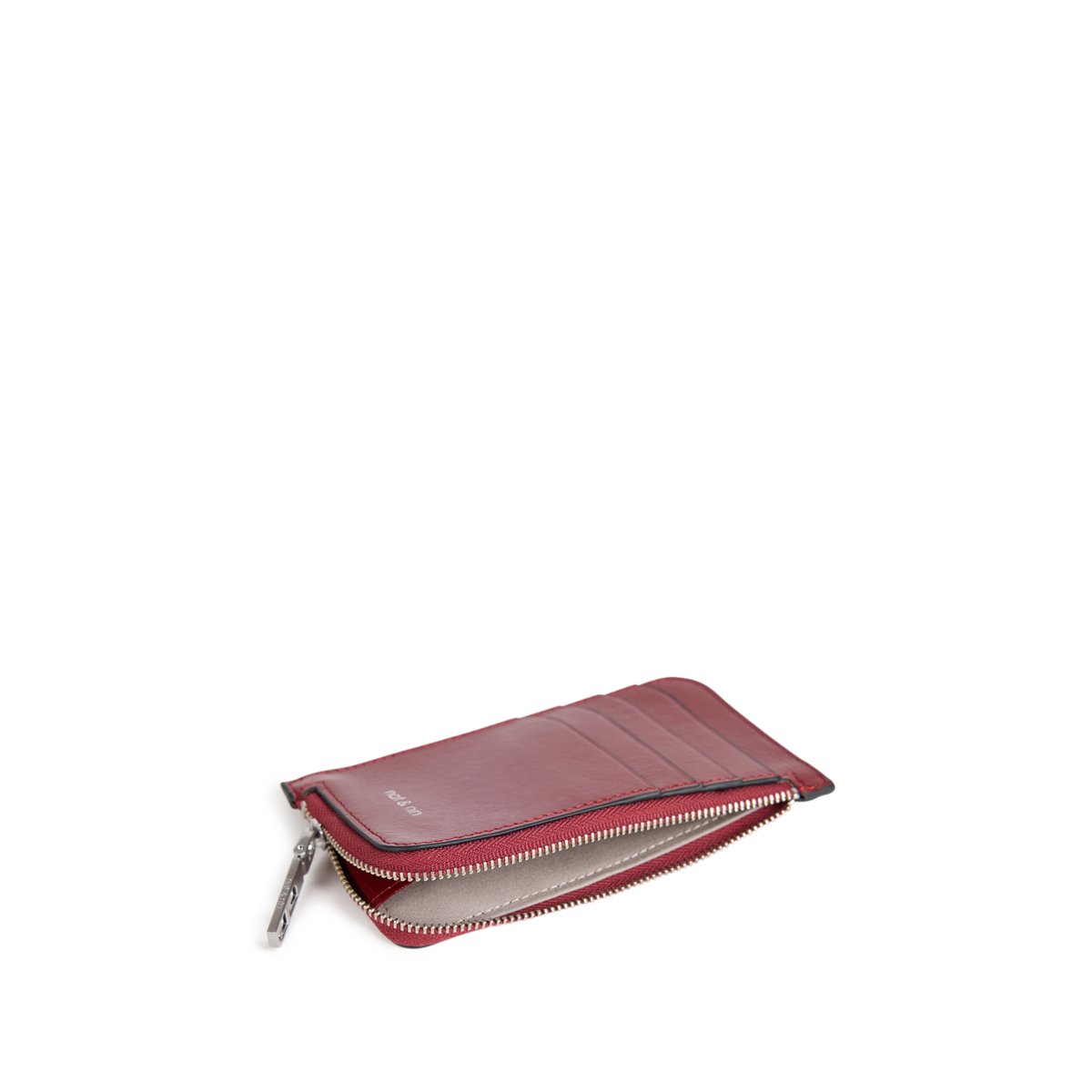 Porte-cartes en cuir ALIZE rouge foncé, NAT & NIN