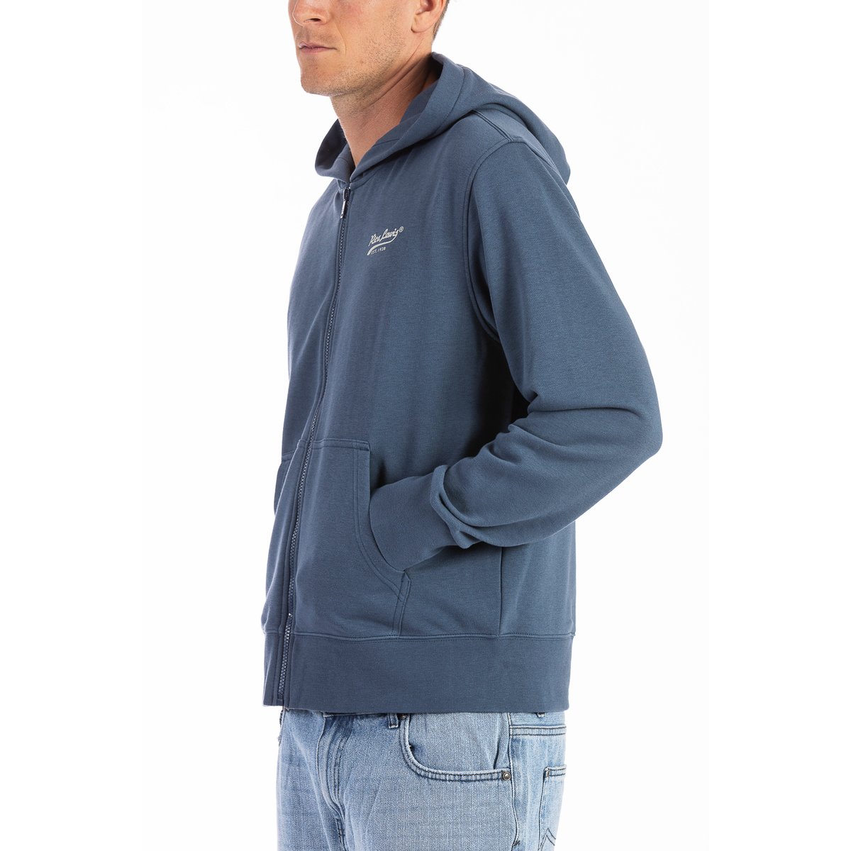 Sweat à capuche fermeture zippée LAUROS bleu, RICA LEWIS