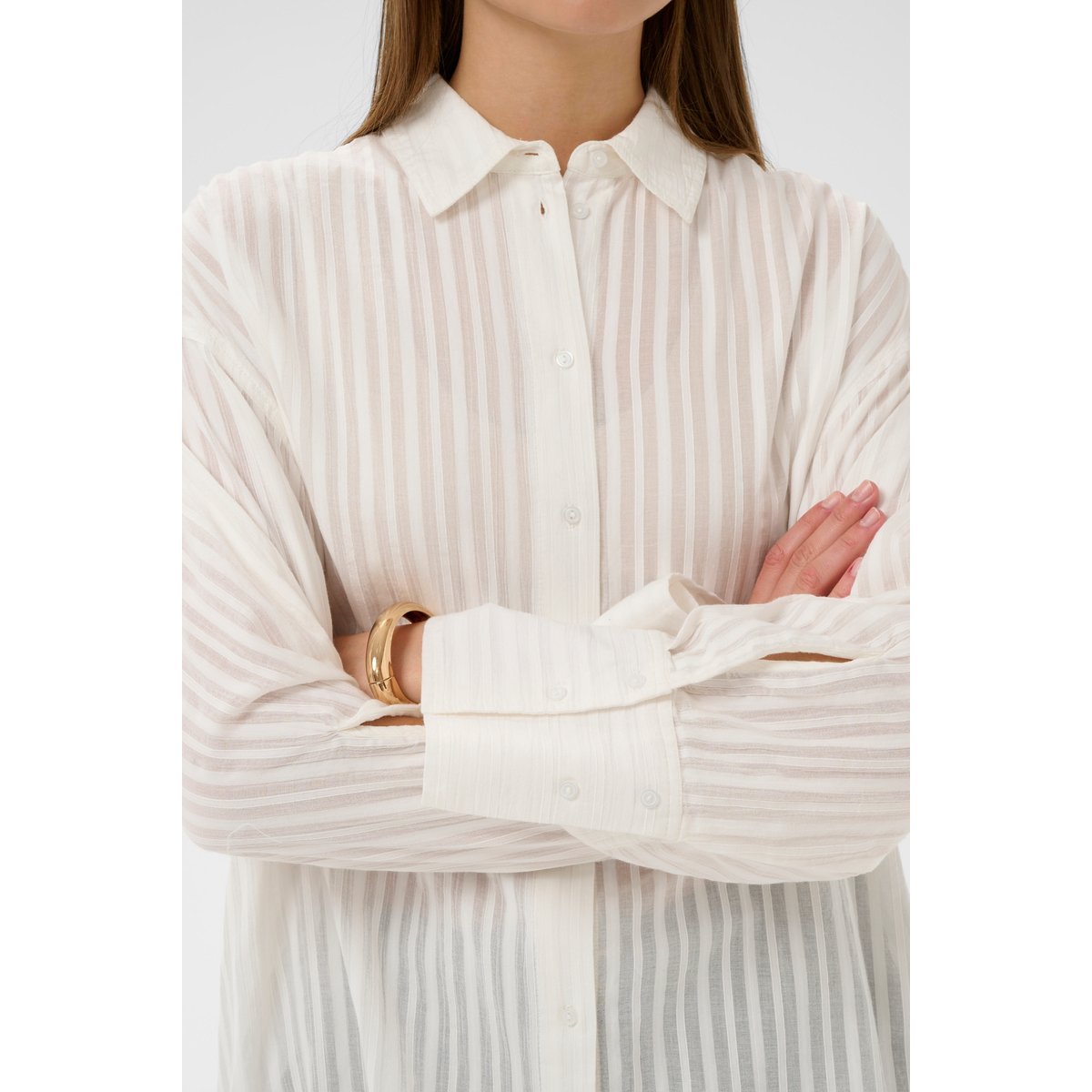 Chemise à manches longues blanc broken white, SOAKED IN LUXURY