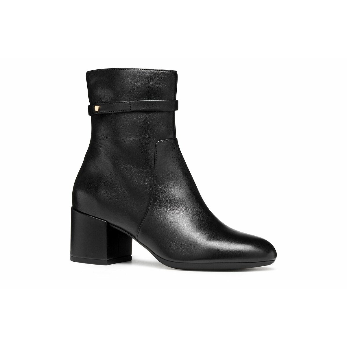 Eleana Heeled Ankle Boots in Leather black, GEOX