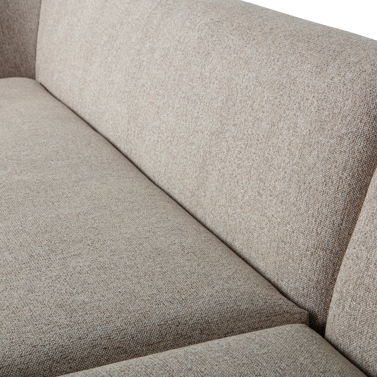 Canapé d'angle droit tissu SLOPING naturel mélangé, WOOOD
