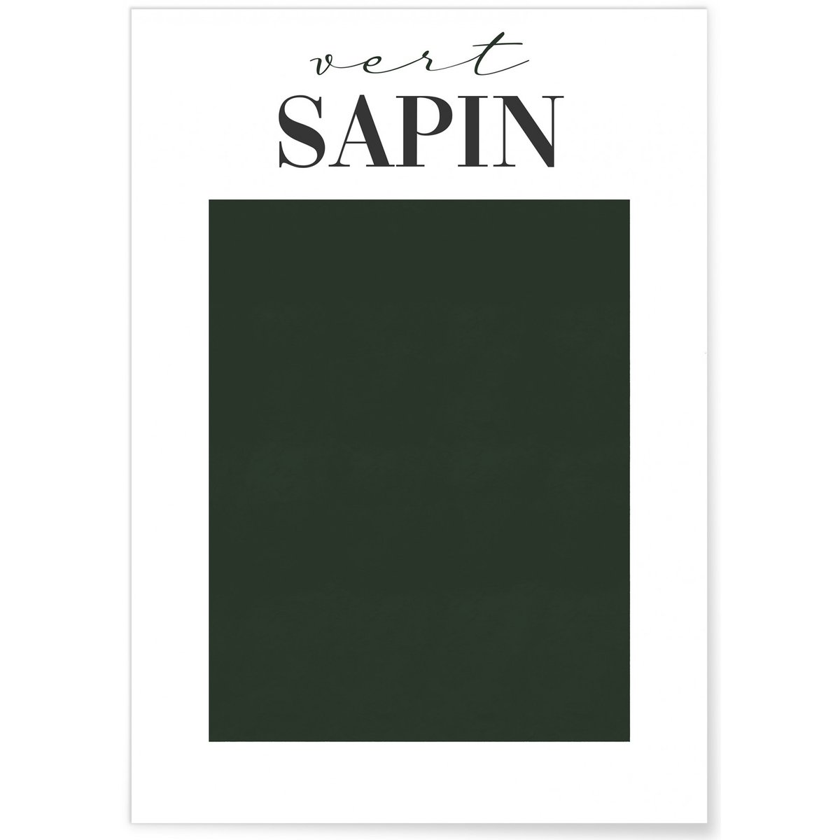Affiche Vert Sapin blanc, L'AFFICHERIE