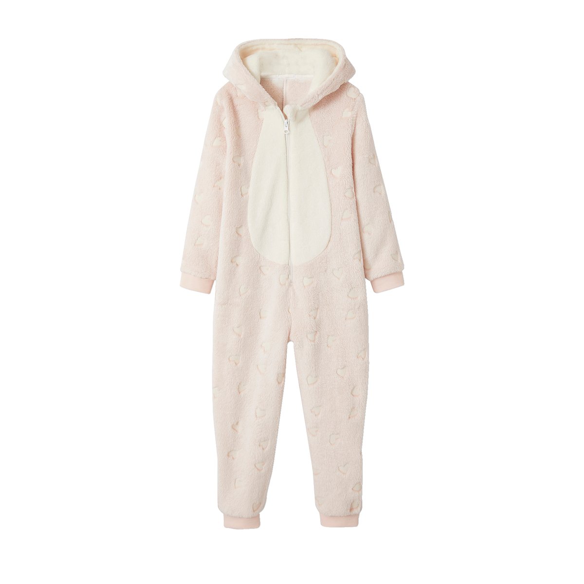 Combi-pyjama ourson phosphorescent rose, VERTBAUDET