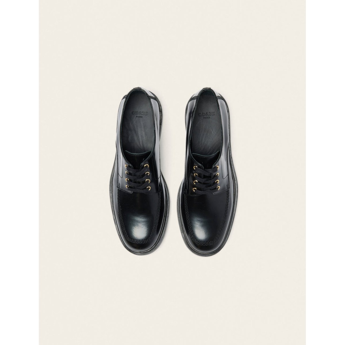 Derbies LUVI cuir box noir, ODAJE