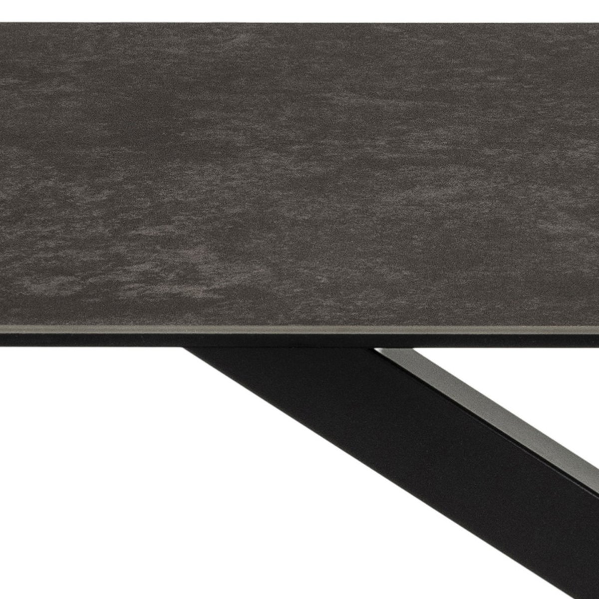 Table à manger 6 personnes en céramique et métal- EURAME noir, DRAWER