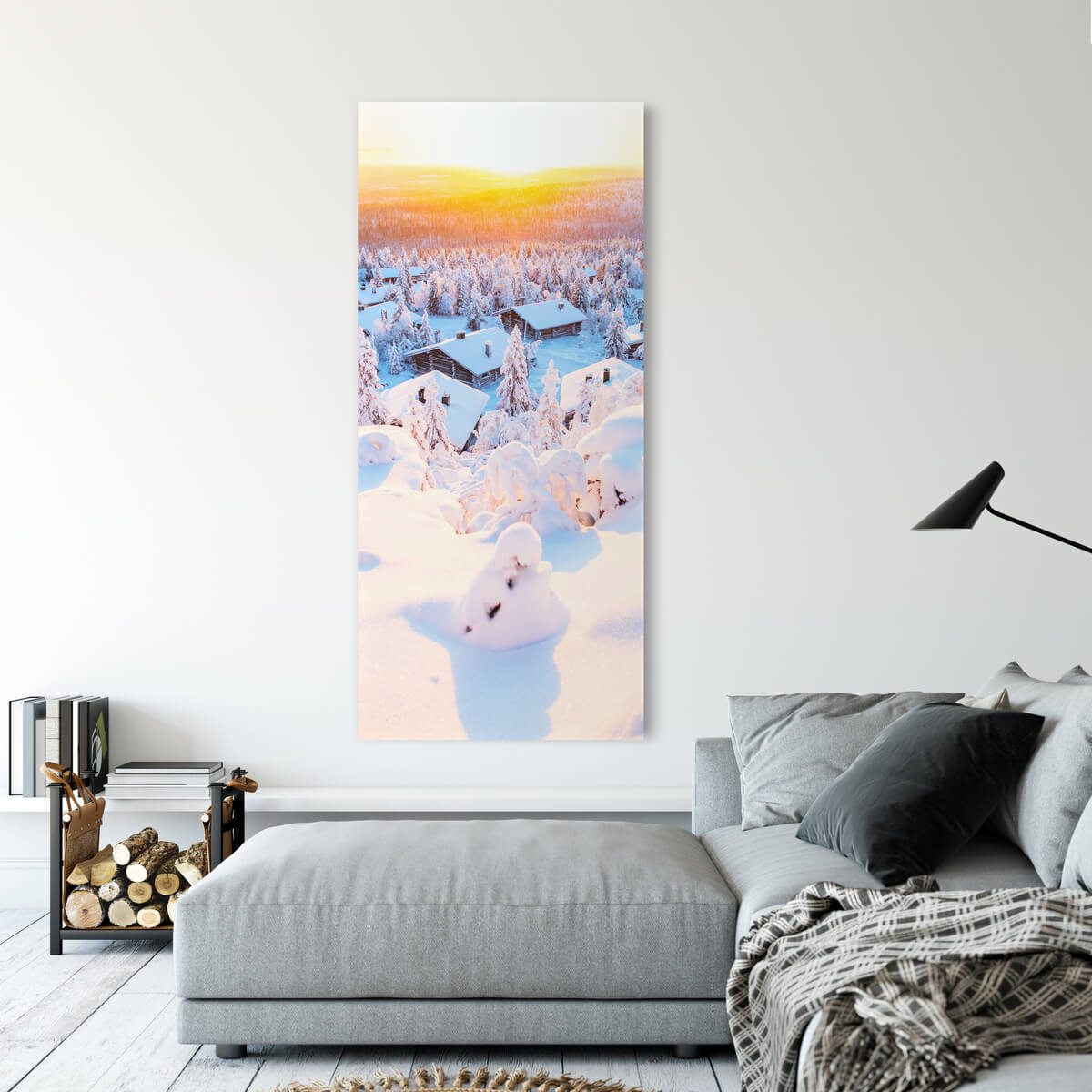 Tableau Mural Paysage Enneige HIVERNAL tableau en verre synthétique, CEANOTHE