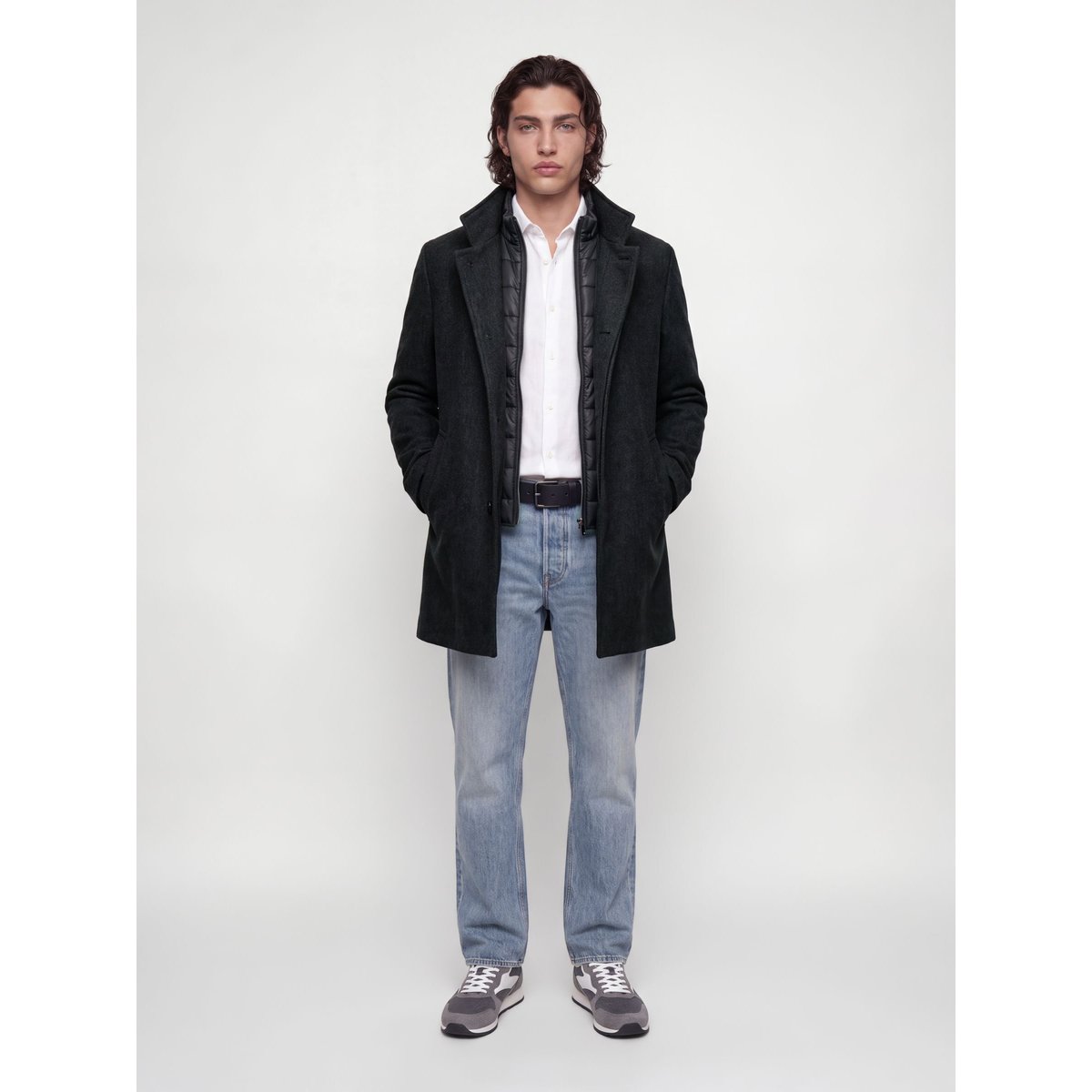 Manteau dark grey melange 1, JACK & JONES