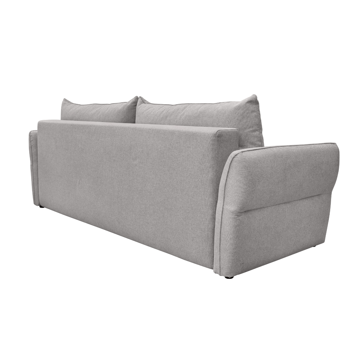 Canapé lit 3 places avec coffre et matelas L238 cm - LAGOS gris, CALICOSY