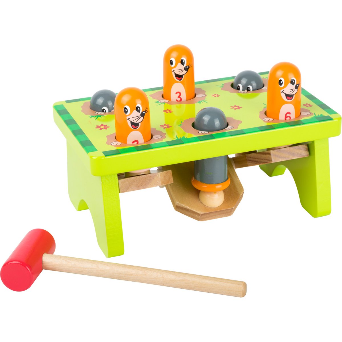 Jeu à marteler Chasse à la taupe vert, SMALL FOOT COMPANY