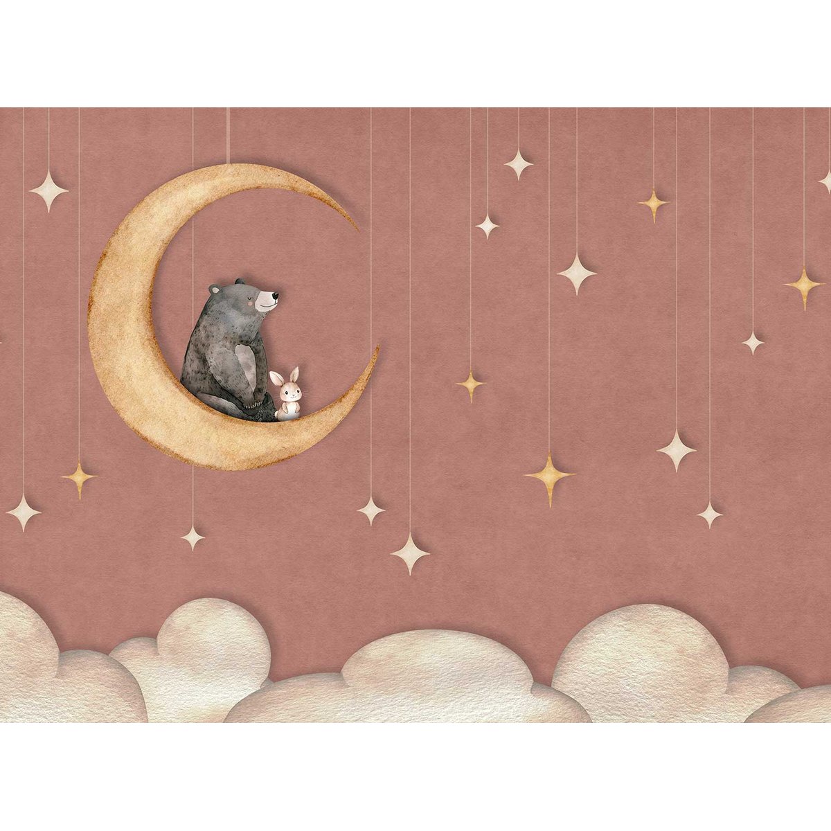 Papier peint L'Ours et la Lune d'Or autres, HEXOA