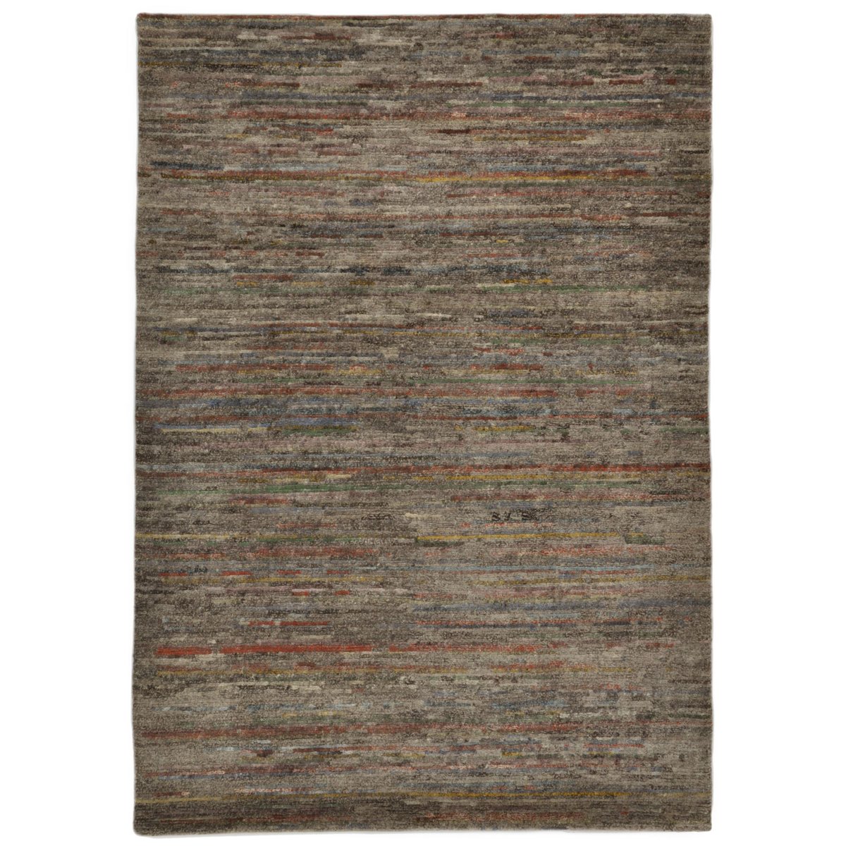 Tapis de salon noué main - MORSUM gris, THEKO