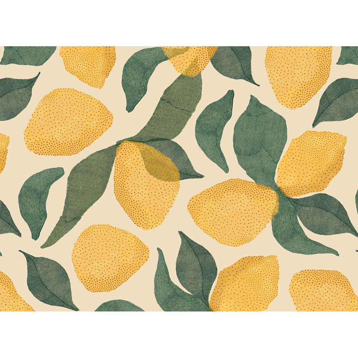Papier peint citrons d'été intissé, HEXOA