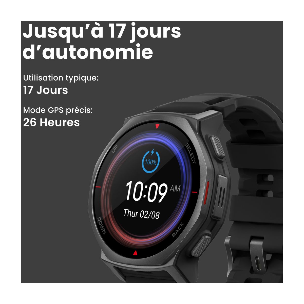 Montre sport T-Rex 3 Pro 44mm Arctic Gold gris, AMAZFIT