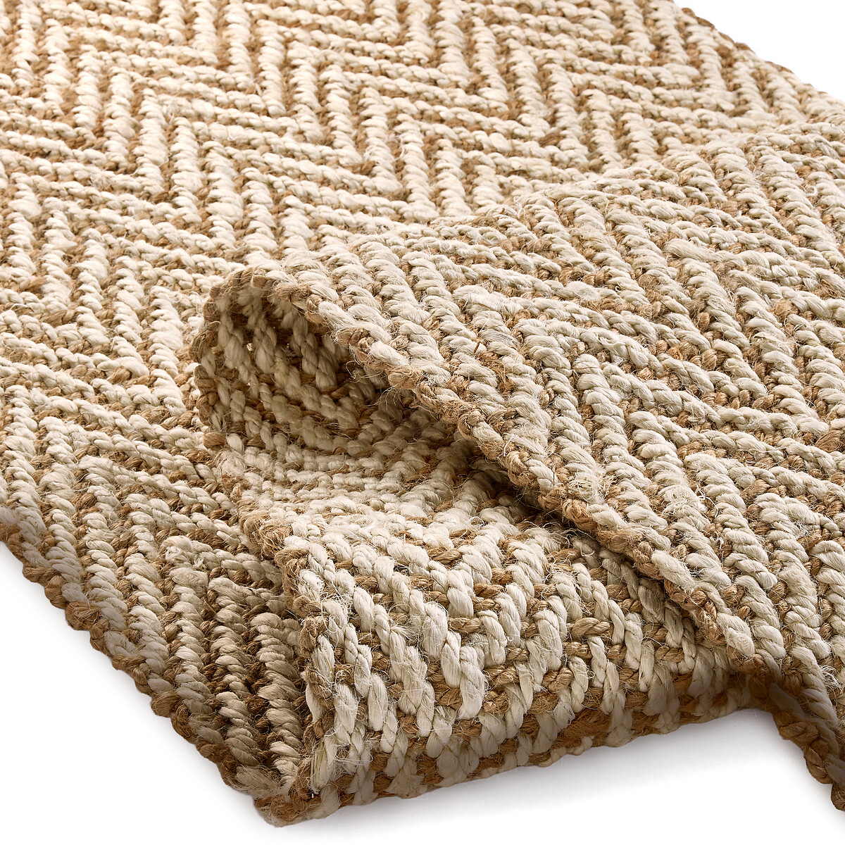 Herringbone Handwoven Jute Runner Rug 67x230cm natural, SO'HOME