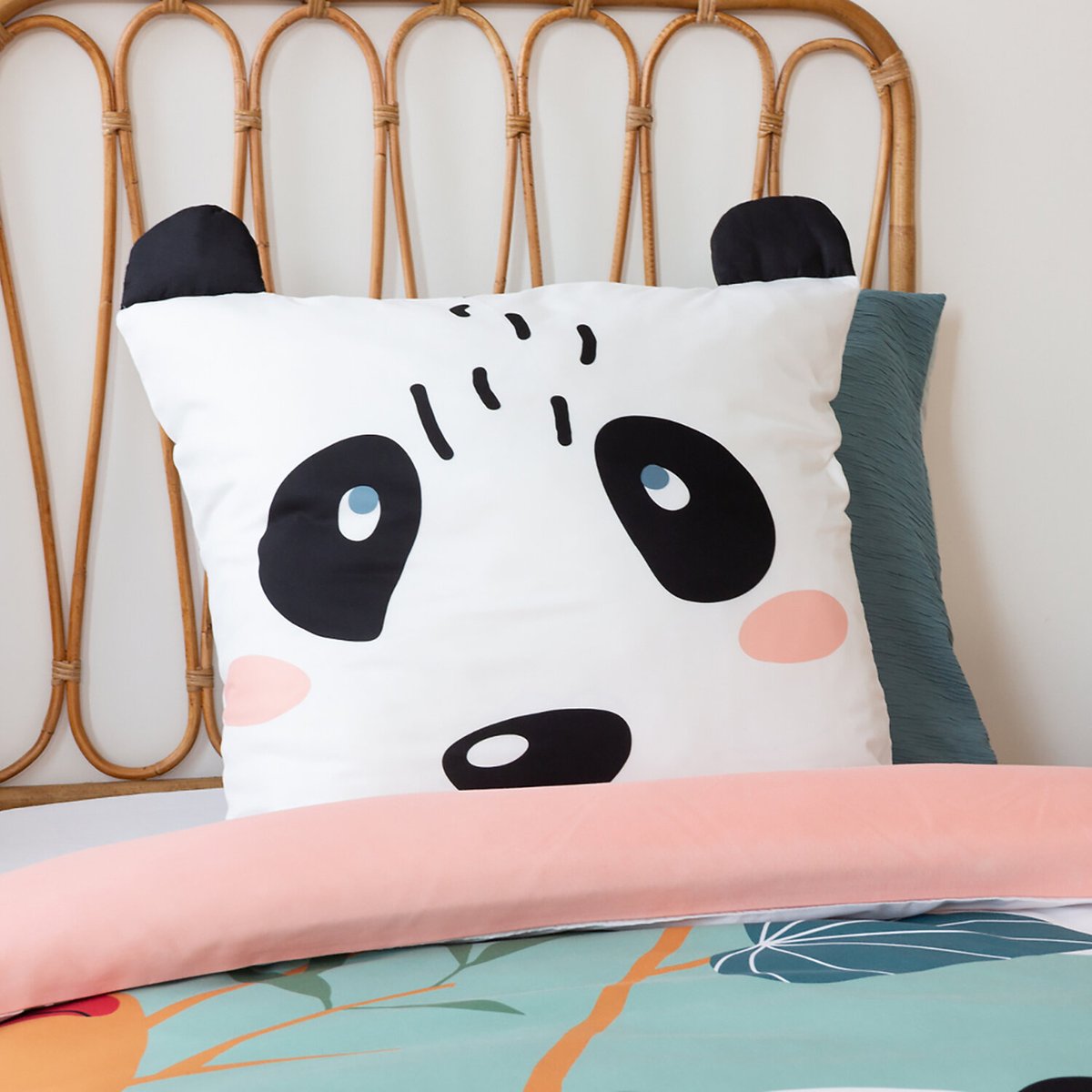 Parure de lit enfant microfibre, PANDA multicolore, C DESIGN HOME TEXTILE