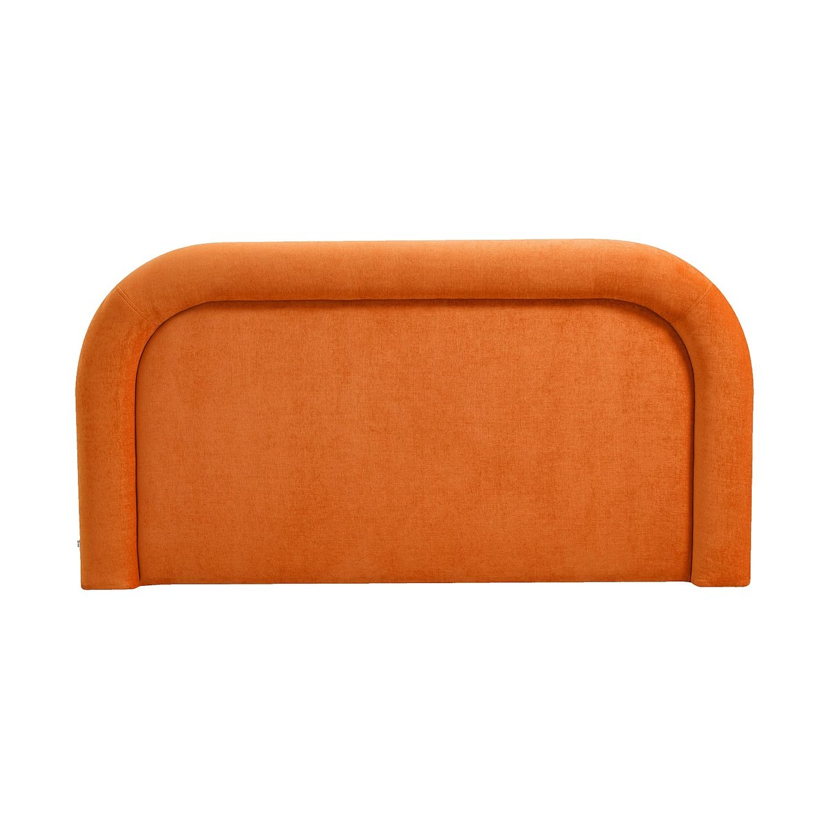 Tête de lit en tissu chenille RIGA orange, HABITAT