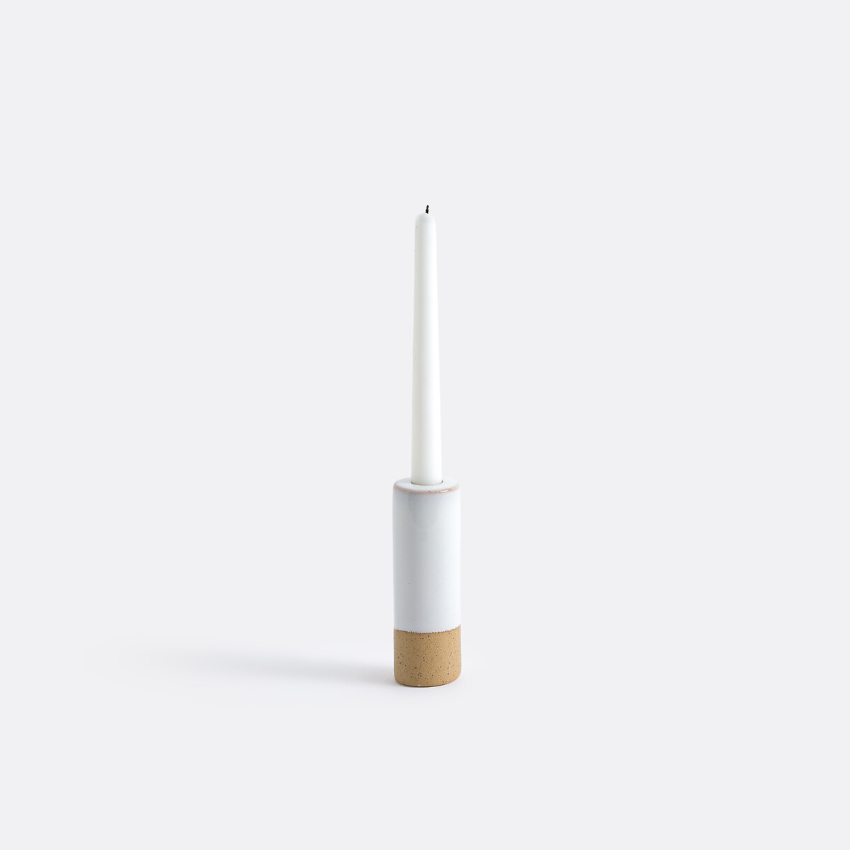 Keramische kandelaar H15,5 cm Zilka wit, LA REDOUTE INTERIEURS