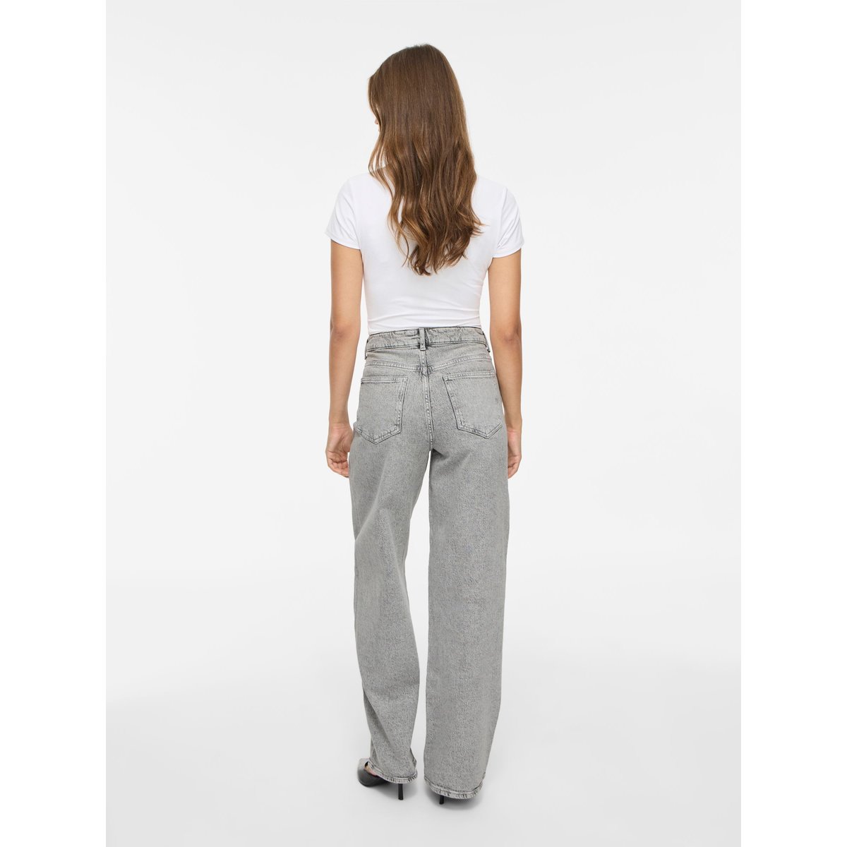 Jean À Coupe Ample gris - light grey denim1, VILA