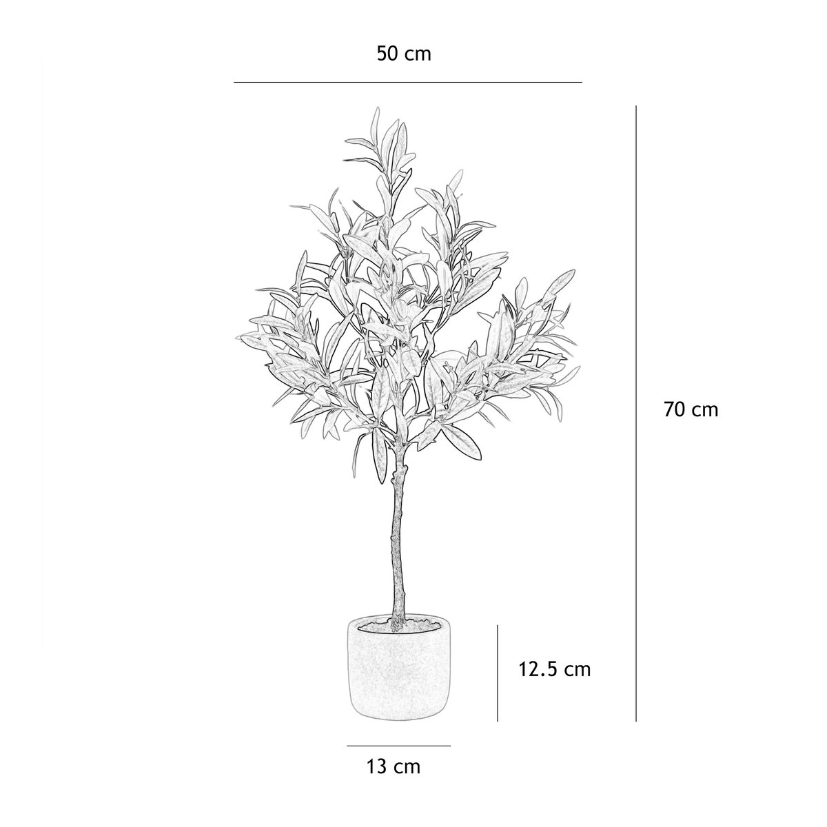 Olivier artificiel 70cm autres, LIGNE DECO