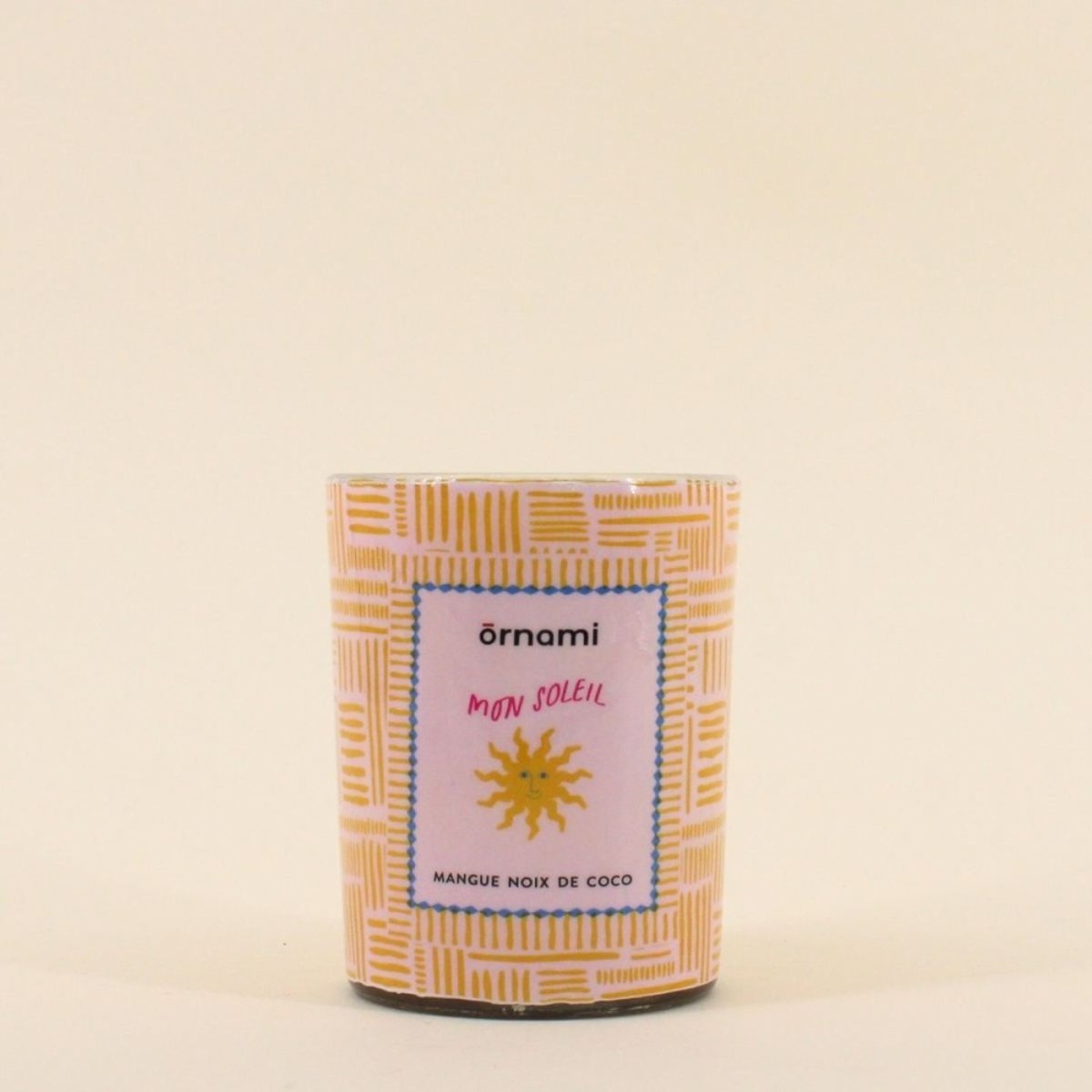 Bougie parfumée 510g "Mon soleil", boite cadeau jaune, ORNAMI