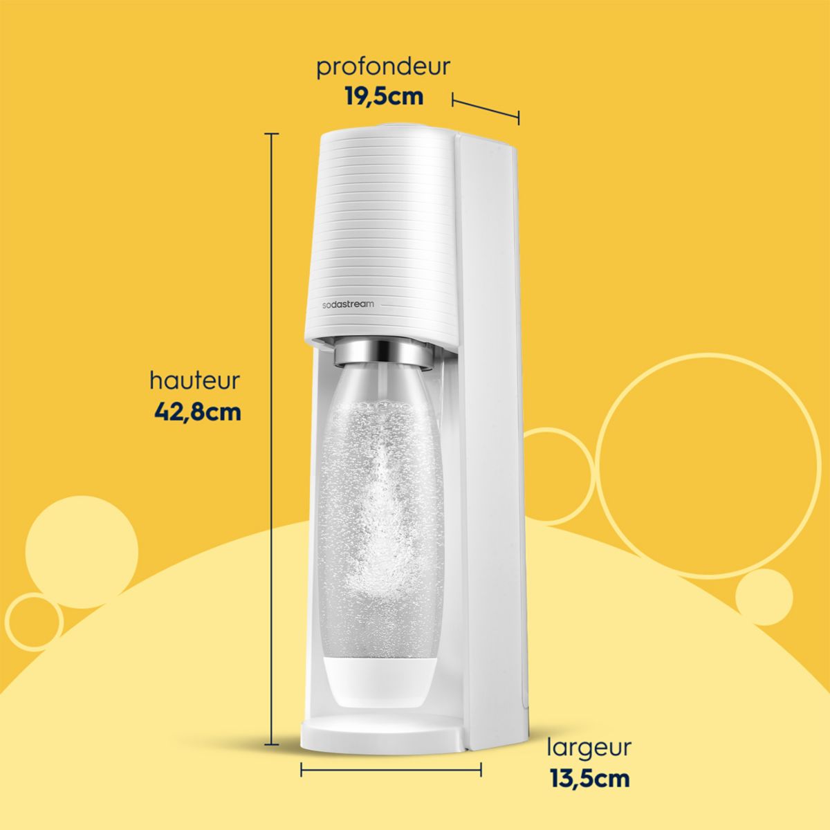 Machine à Soda Terra avec 1 bouteille blanc, SODASTREAM