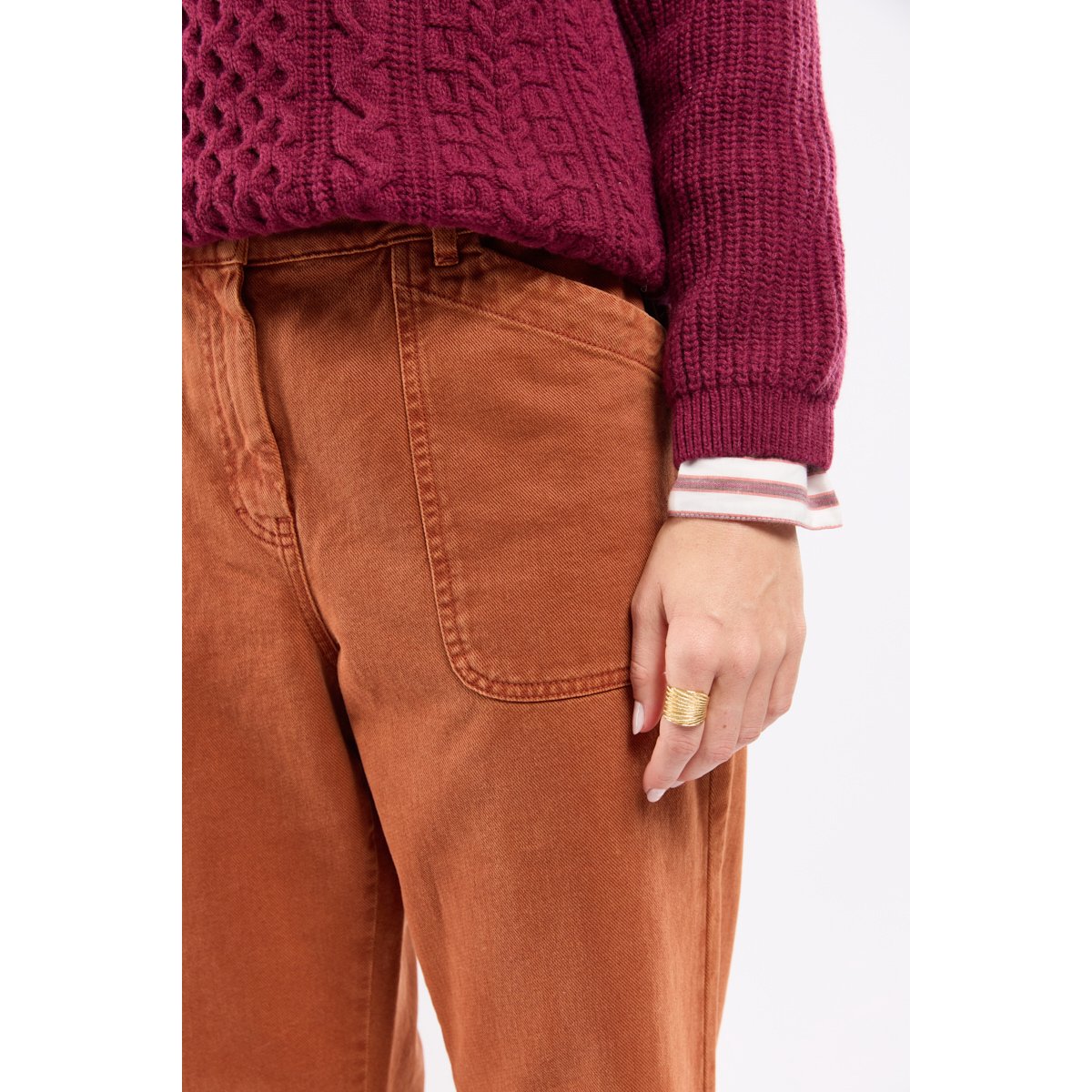 Jean taille élastique - coton rust, ARMOR-LUX